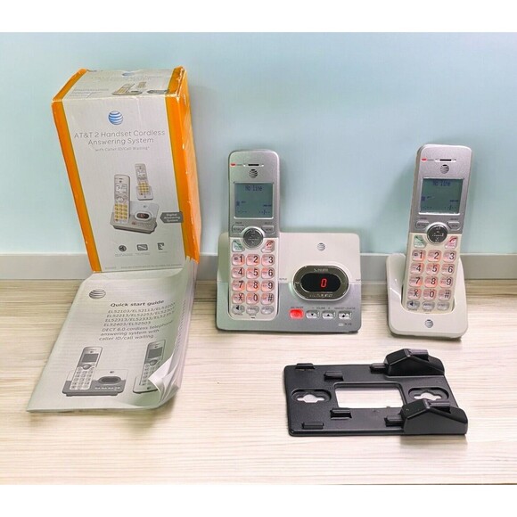 AT&T 2 Handset Cordless Phone Answering System (EL52203) - Picture 1 of 12